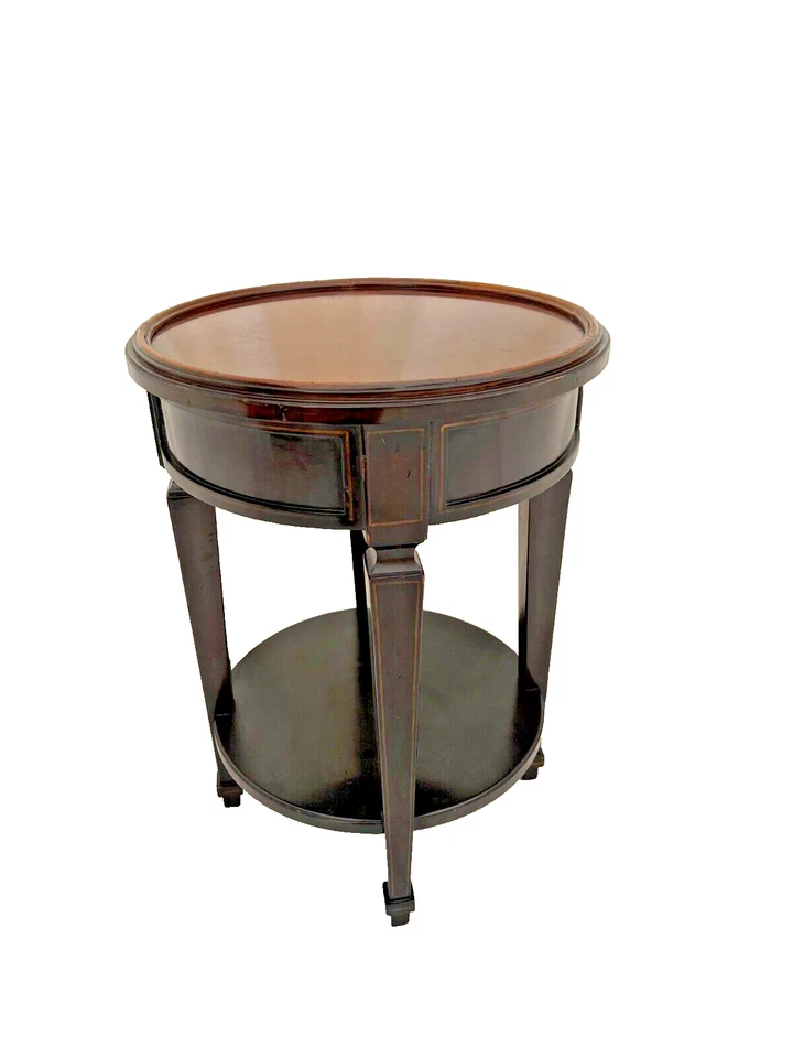 Mesa Redonda Mueble Panadero con Estante Soporte para Plantas Italiano Neo Clásico Nogal Foto 1 de 4