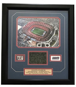 Gioco originale Giants Stadium usato Turf Collage #D/100 COA Steiner NY telaio - Foto 1 di 5