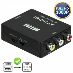RCA AV to HDMI HD Converter Composite CVBS Audio Video Adapter Wii NES SNES - Picture 1 of 10