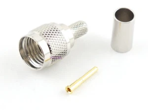 Mini-UHF Male Coax Connector LMR-200 Crimp 2-Pcs - USA Ham Radio Seller - Picture 1 of 1