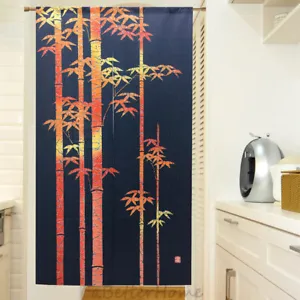 JAPANESE Noren Door Curtain Room Doorway Hanging Tapestry Red Bamboo 85x150cm