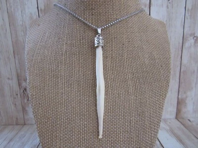 Collar Colgante Hueso Pene Coyote Amor Hueso Boho Joyería Animal Cadena Plata Foto 1 de 3