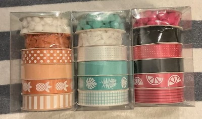 Gwen Studios arts and crafts ribbon sets Lot of 3 sets . 6 rolls in each set - Image 1 of 4