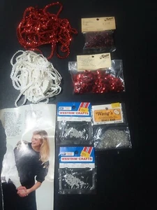 Vintage 80er Bedazzle Lot Rocailles Perlen Pailletten Pearl's Baer Westrim Basteln  - Bild 1 von 9