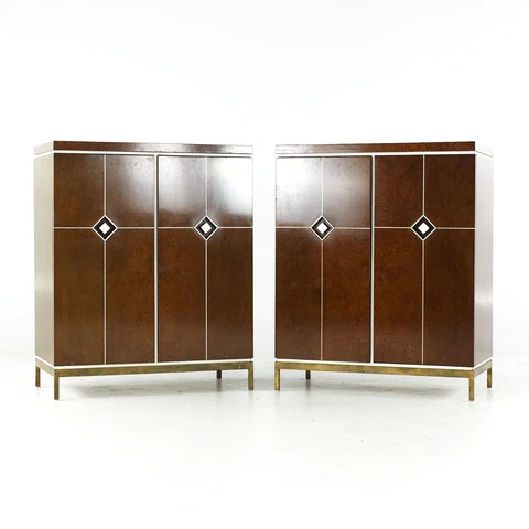 Tommi Parzinger for Charak Mid Century Bar Cabinet - Pair Cover