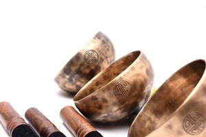 Full Moon Bowl Set-Tibetan Singing Bowl Therapy-Sound Healing Therapy Bowl-Yoga - Picture 1 of 7