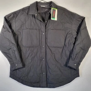 Alpine Design Stepp Shirt Jacke Damen XL Pure Black gefüttert Langarm Druckknopf - Bild 1 von 7