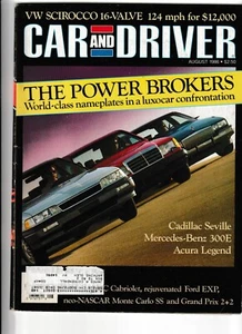 Car and Driver Magazine August 1986 Issue. The Power Brokers - Picture 1 of 1