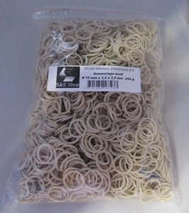 250 g Gummiringe weiß Ø ca. 15 mmx 1,5 x 1,5 mm Nr. 447 - Bild 1 von 2