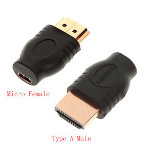 HDMI Type A Male to Micro HDMI  (Type D) Female Adapter Converter 