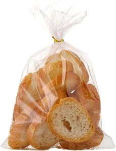 Bread Baguette Loaf Bags, 100 Pack Mirco Perforated Plastic Bags with Free Twist - Picture 1 of 12