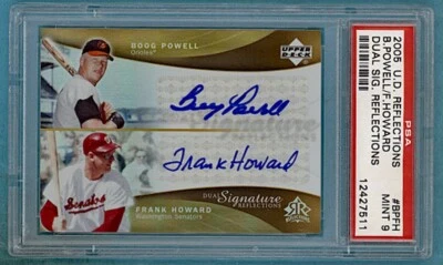 2005 UD Reflections Dual Signatures Powell/Howard Auto #BPFH PSA 9! POP 1! - Image 1 of 2