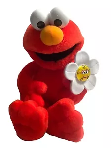 2003 15" Fisher Price ELMO LOVES YOU Plush Interactive Talks Laughs Sings Flower - Picture 1 of 16