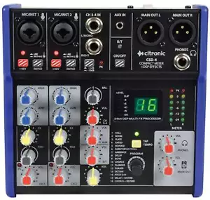 Citronic CSD-4 Compact Mixer with BT receiver + DSP Effects - Picture 1 of 1