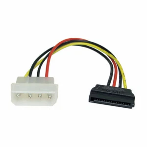 20cm Molex to SATA Power Cable 4 pin 15 pin Adaptor HDD Hard Drive Premium Range - Picture 1 of 1