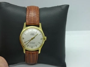 (HAU109)  Armbanduhr Liha 17 Jewels Handaufzug vergoldet - Bild 1 von 5