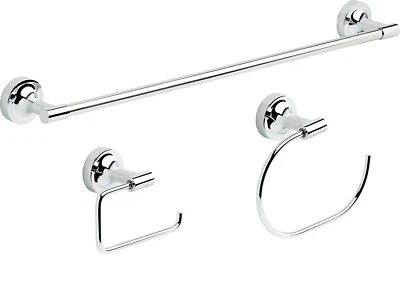 Juego de accesorios de baño Franklin Latón Voisin 4 piezas, cromo pulido  Foto 1 de 3