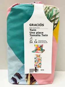 Ikea GRACIOS Twin Duvet cover and pillowcase harlequin pattern - NEW - Picture 1 of 2