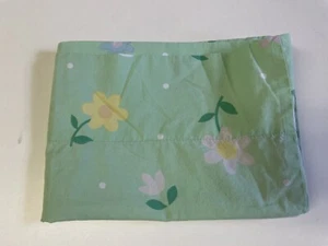 Home Trends Kids Standard Size Pillow Case (1) Light Green w/Flowers Good Cond. - Picture 1 of 5
