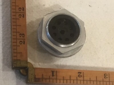 1 Vintage AMPHENOL Screw On PANEL CONNECTOR 8 PIN, 1.5 Inch Opening - Image 1 of 4