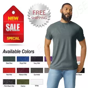 Gildan Men's Softstyle 4.6 oz. Cotton Poly Short Sleeves CVC T-Shirt G670 XS-3XL - Picture 1 of 19