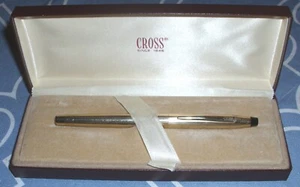 VINTAGE KREUZ BRUNNENSTIFT 1/20 10K GOLD GEFÜLLT mit 14K GOLD Med. Neu im Karton LOOK! - Bild 1 von 8