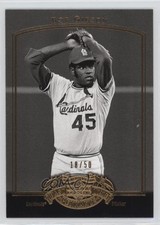 2005 Upper Deck Past Time Pennants Gold /50 Bob Gibson #7 HOF