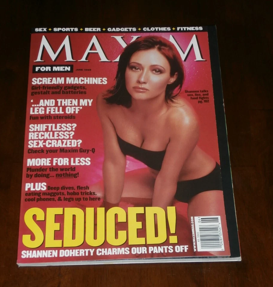JUNE 1999 MAXIM MAGAZINE #19 SHANNEN DOHERTY COVER - Image 1 of 1