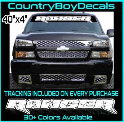 RANGER 40" Parabrisas Vinilo Calcomanía Adhesiva CAMIÓN Peligro Mini Postura Baja Odiada Neo Foto 1 de 4