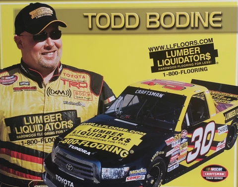 Todd Bodine 2008 Postcard Cover