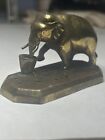 Vintage Brass Elephant Figure – Miniature Indian Animal Figure Décor