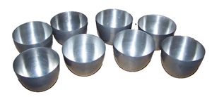Vintage Jori Pewter Cups ~ Set of 8 Pieces ~ 3-3/8 in. wide x 2-3/8 in. tall - Picture 1 of 7
