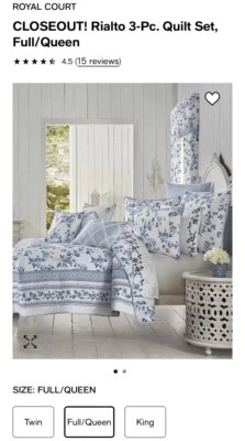 Royal Court Home Full/Queen Rialto Quilt Set New 🇨🇳  - Image 1 of 4