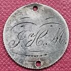 Love Token "S H M" "Fey" On Dime Size Coin #55341