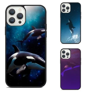 Fitted Case Skin For iPhone SE XS XR Max 5 6 7 8 Plus Oceans Orcas Killer Whales - Picture 1 of 25