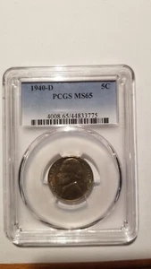 1940-D Jefferson Nickel - PCGS MS65 - Picture 1 of 3
