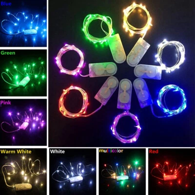 10/20/30 LED Battery Copper Wire Fairy String Lights Xmas Party Bedroom Decor RL - Image 1 of 4