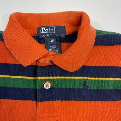 Mameluco clásico manga larga vintage POLO Ralph Lauren bebé niño ropa talla 12 M Foto 1 de 4