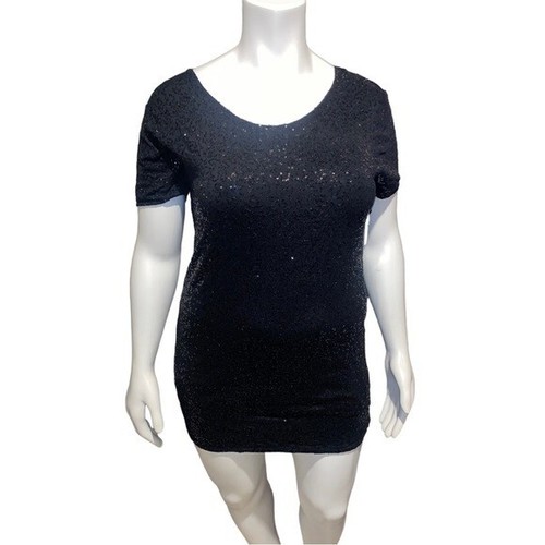 UNDERCOVER Mini abito Victoria Secret Supermodel Essentials medio nero paillettes corte sleev