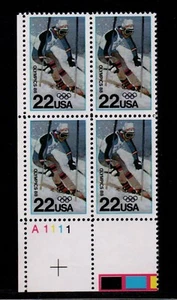 ALLY'S STAMPS US Plate Block Scott #2369 22c Winter Olympics [4] MNH F/VF [STK] - Picture 1 of 1