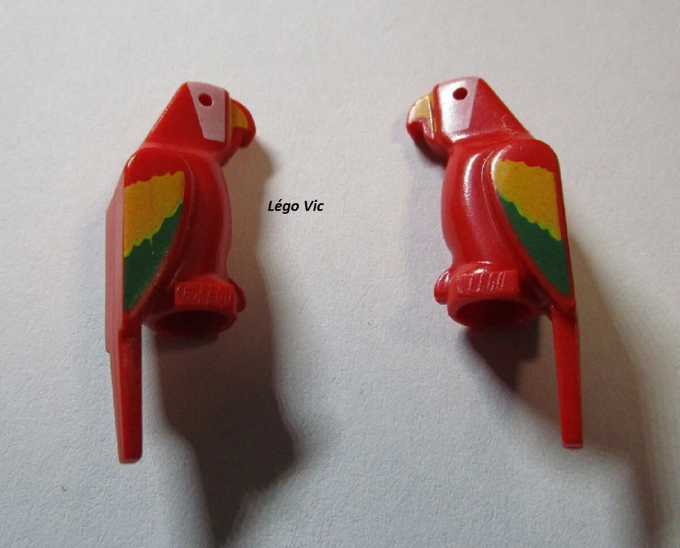 Lego 2546p01 x2 Parrot Red Perroquet Rouge du 6259 6278 6264 6267 ... MOC -A3 - Bild 1 von 1
