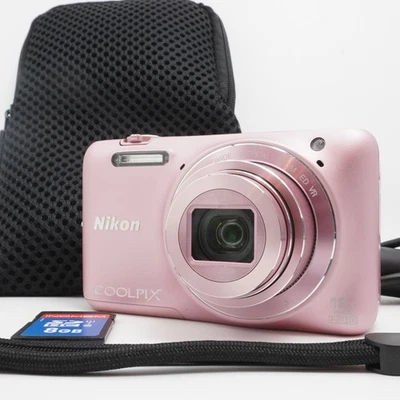 Nikon COOLPIX S6600 Pink 16.0MP Digital Camera Battery SD card USB Cable Japan - Image 1 of 4