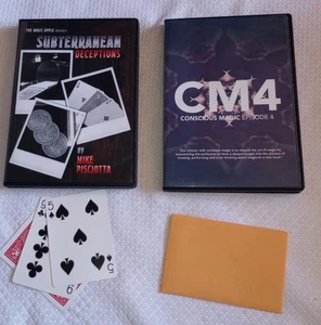 2 DVD Lot Card Magic with Gaffs Chris Pisciotta Magic Castle Weber Coin CM 4 Oop - Picture 1 of 2