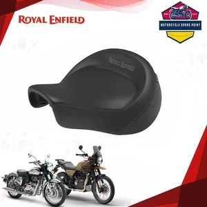 Genuine Royal Enfield black touring rider seat for meteor 350 KXA00073 - Picture 1 of 6