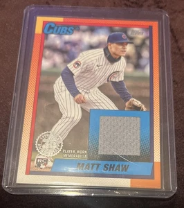 Serie actualización Topps 2025 béisbol 1990 Topps reliquia radiocontrol mate Shaw - Imagen 1 de 2