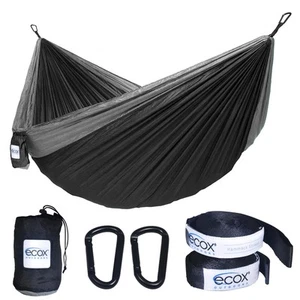 ecox Outdoors parachute Hammock Single with 2 Tree Straps, Portable Lightweight - Picture 1 of 6