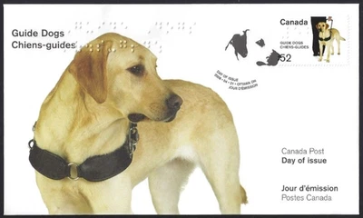 🍁Canada  #2266   "Blind Guide Dogs - Braille"   Brand New  2008 First Day Cover - Image 1 of 2