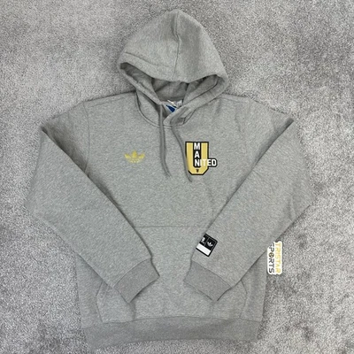 Manchester United Hoodie Mens Small Gray Premier League Soccer Adidas JF0368 - Image 1 of 4