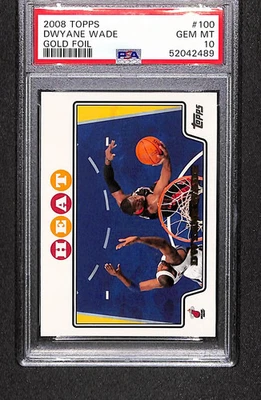 Dwyane Wade 2008 Topps Gold Foil #100 PSA 10 - Image 1 of 2