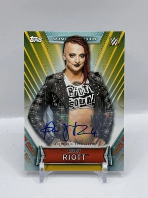 2019 Topps WWE Women’s Division Ruby Riott Gold Auto Autograph 3/10 - Image 1 of 2